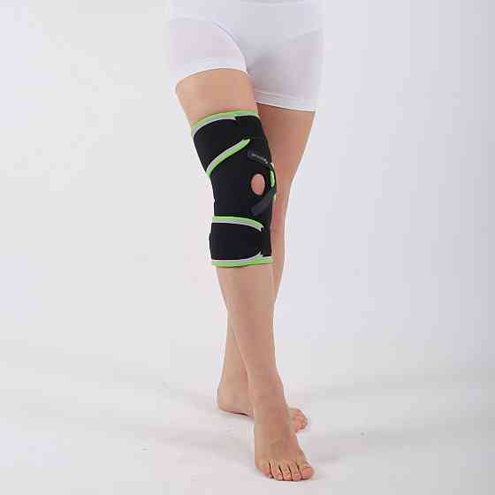 Бандаж на коліно неопреновий з шарнірами та відкритою чашкою STD2000 для підтримки колінної чашечки Кам'янець-Подільський