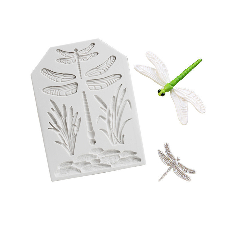 Молд силиконовый Стрекоза и камыши 100 на 136 мм серый Киев - изображение 6