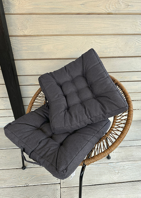 Подушка для стільців (50x50х8 см) Decorator Мальмо колір графітовий 84-137 Київ - фото 5
