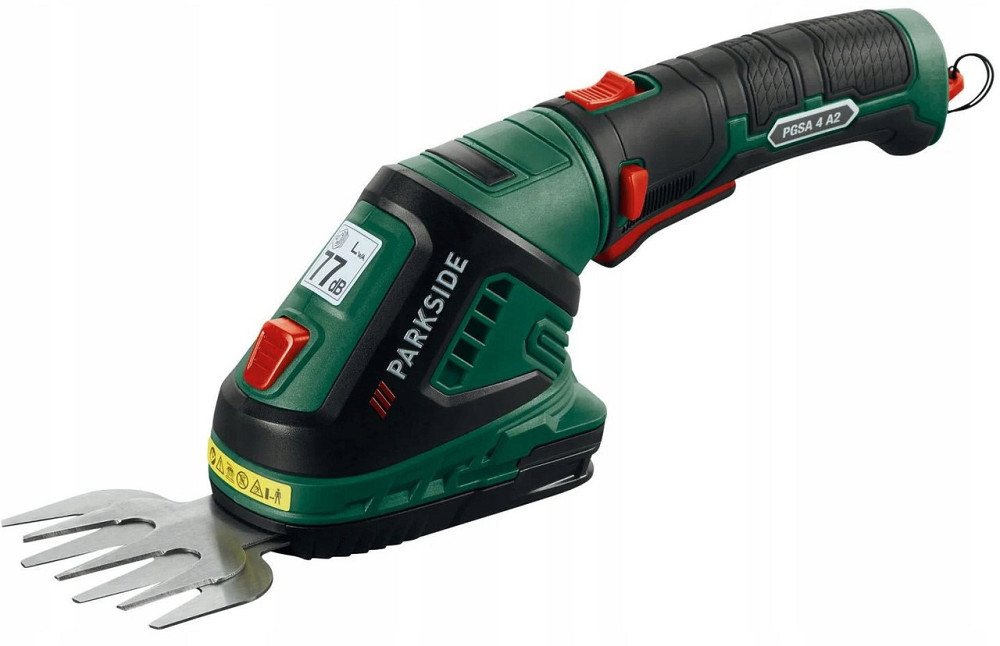 Акумуляторний Кусторіз триммер ручний з 2 насадками для живоплоту Parkside (PGSA 4 B3) Нововолинськ - фото 4