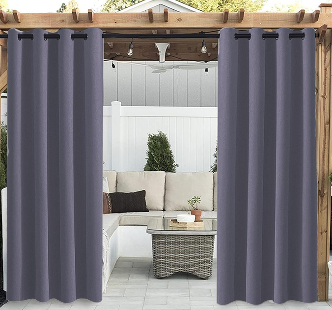 Штора вулична водонепроникна для альтанки (3 х 1.45 м) Сірий Вінниця - фото 2