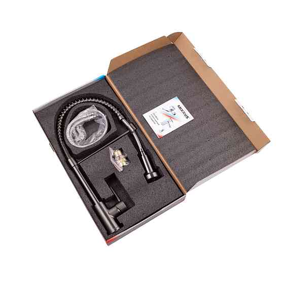 Кухонный смеситель с пружинным изливом Mixxus Premium SPRING 017 GRAPHITE (MI6952) Харьков