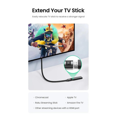 Кабель мультимедийный HDMI M to HDMI F 1.0m 8K HD151 black Ugreen (40447) Винница - изображение 6