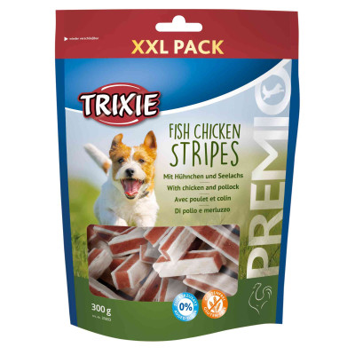 Лакомство для собак Trixie Premio Chicken and Pollock Stripes XXL курица/лосось 300 г (4011905318035) Винница - изображение 1