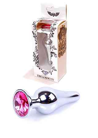 Анальна пробка - Jewellery Silver Long Plug Pink Sex Aura Київ