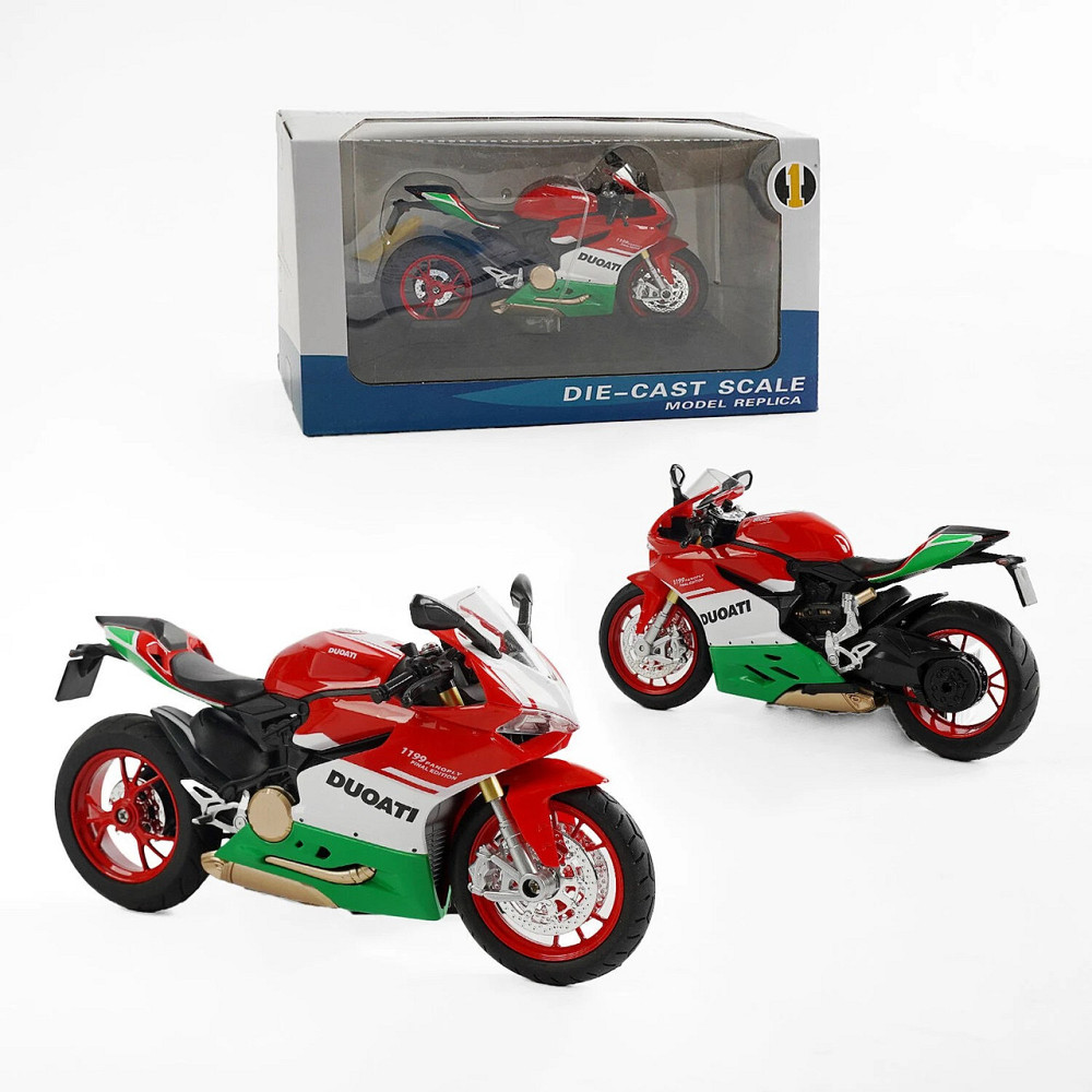 Мотоцикл металопластиковий звуки підсвічування гумові шини рухомі елементи підставка (M 12-18 B) Чернігів - фото 1