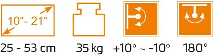 Настенный кронштейн крепление для телевизора, ноутбука, колонок, держатель поворотный металлический, подставка Киев - изображение 4