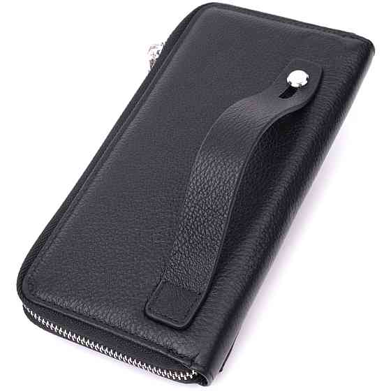 Функціональний гаманець-клатч унісекс з натуральної шкіри ST Leather 22529 Чорний Київ