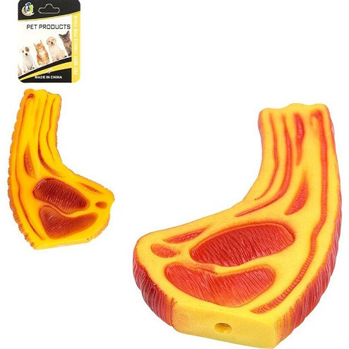 Игрушка для собачки пищалка Стейк Киев - изображение 1