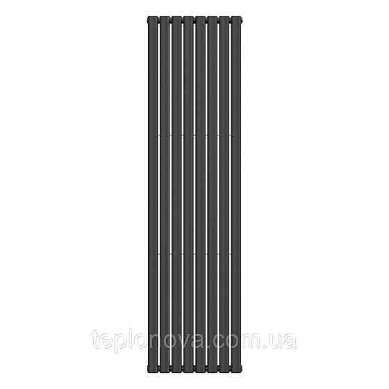 Вертикальный радиатор Ellipse Double 480х1800-8, anticor, черный муар Черновцы