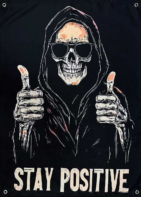 Банер Stay Positive (Залишайтеся позитивними) 900х600 мм Запоріжжя - фото 1