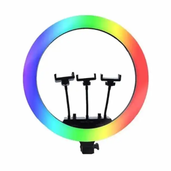 Кільцева світлодіодна Led лампа RGB-MJ-18 45см (Біле та кольорове світло) Вінниця