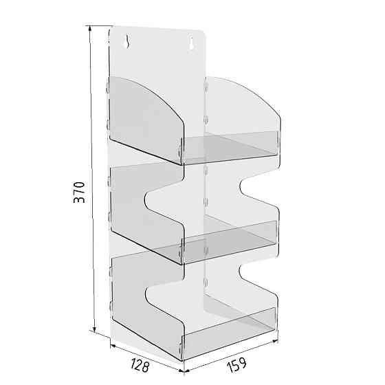 Подставка витрина EKOSTAR под батончики навесная 128х159х370 Киев