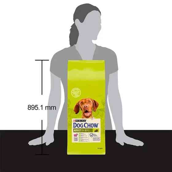 Сухой корм DOG CHOW Adult 1+ для взрослых собак, с ягненком, 14 кг Киев