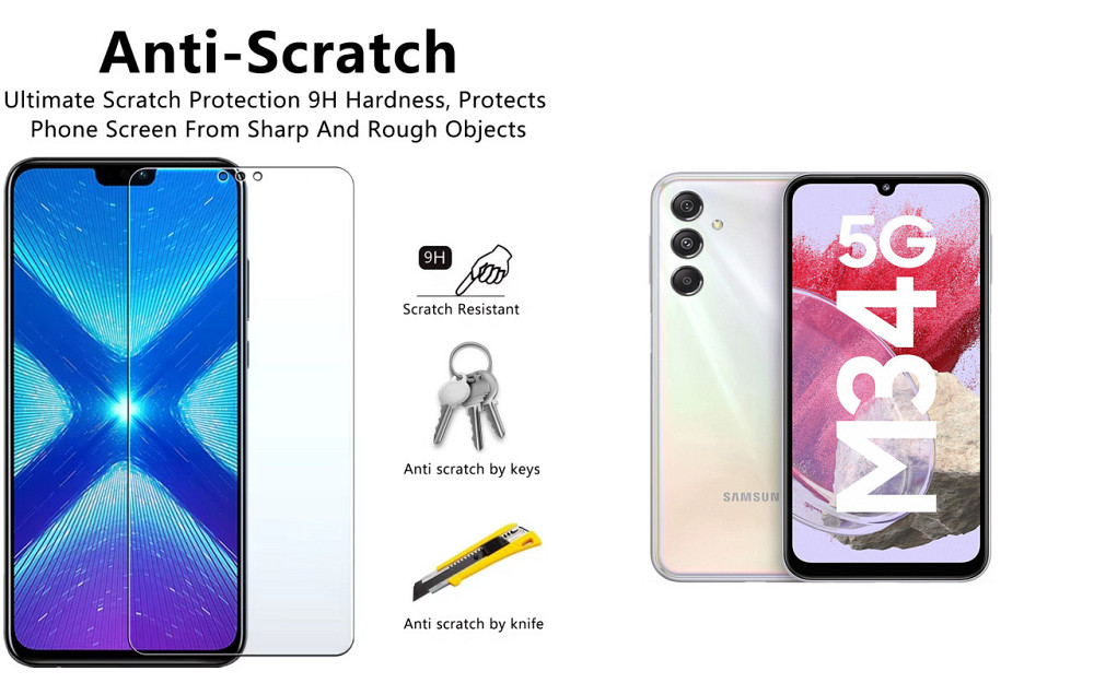 Защитное стекло NeoGlass для Samsung Galaxy M34 – ультрапрозрачное и устойчивое Киев - изображение 1
