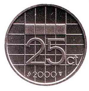 Нідерландські Антіли 25 центів 1990 рік Полтава