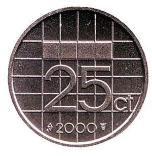 Монета 25 центов. 1999 год, Нидерланды. Полтава - изображение 1