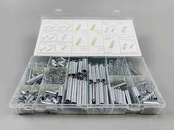 Пружинний комплект оцинковані подовжувачі та компресійна промислова пружина 16 видів 200 шт у коробці Мукачево