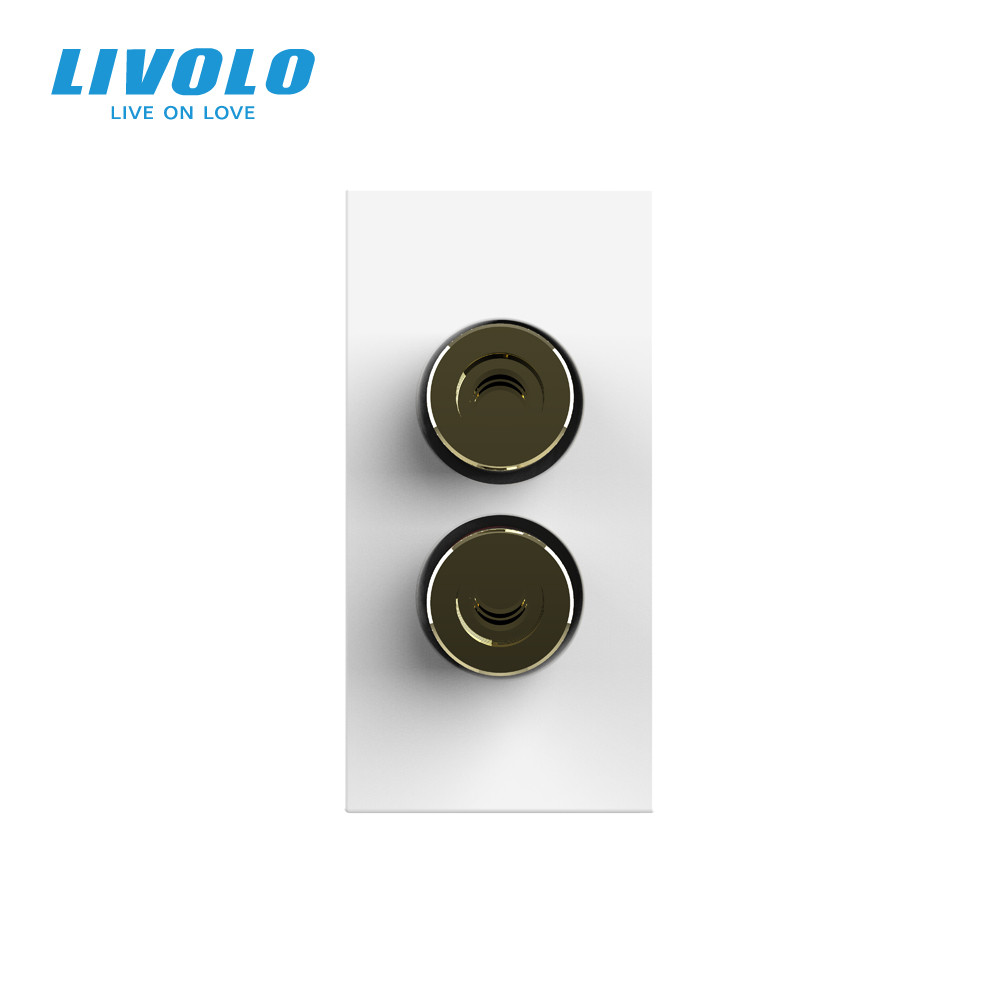 LIVOLO Аудіо розетка LIVOLO Banana Plug, біла, для колонок / підсилювача, модуль 0.5 поста (VL- Коломия - фото 9