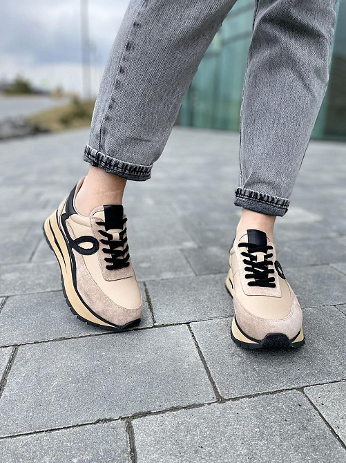 Phany Кросівки жіночі PHANY P0409147 капучіно (весна-осінь, шкіра+замша натуральна) (5003) Коломия - фото 3