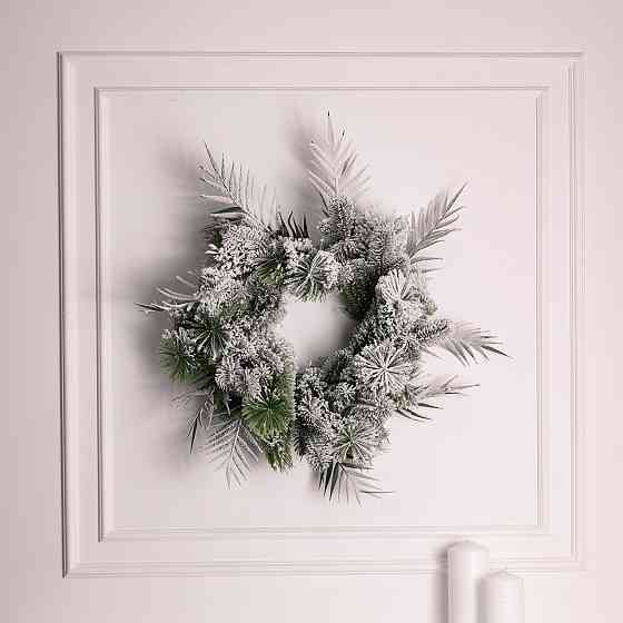 Штучний різдвяний вінок Засніжений Святковий 60 см TD-VINSN Київ