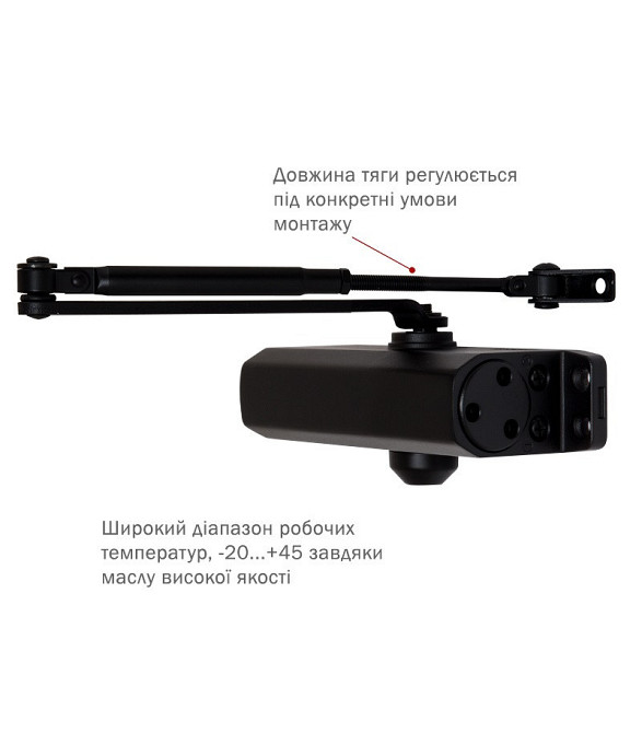 Дотягувач дверей RYOBI 9903 black 65 кг Київ - фото 15