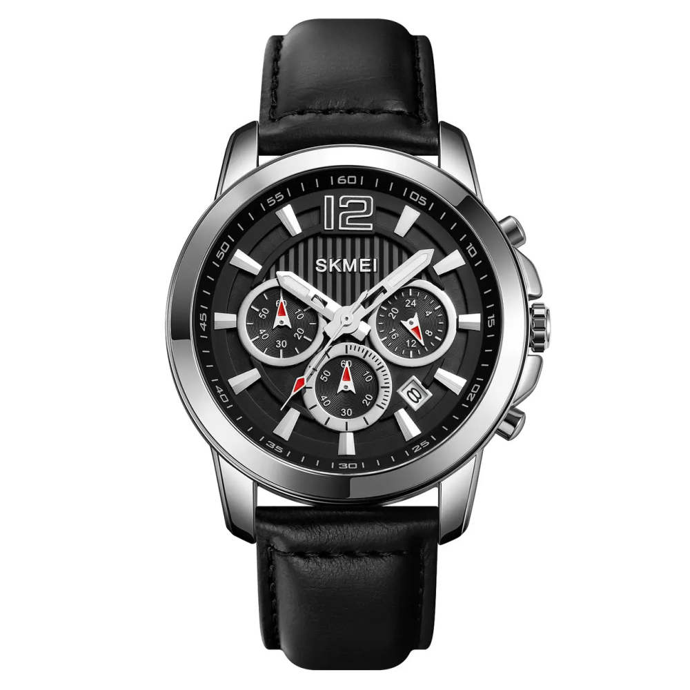 Годинник чоловічий наручний Skmei 1989 (Сріблястий з чорним) Київ - фото 1