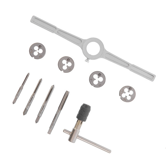 Набор плашек и метчиков, 10 ед., M4, M5, M6, M8 INTERTOOL SD-8025 Киев - изображение 3