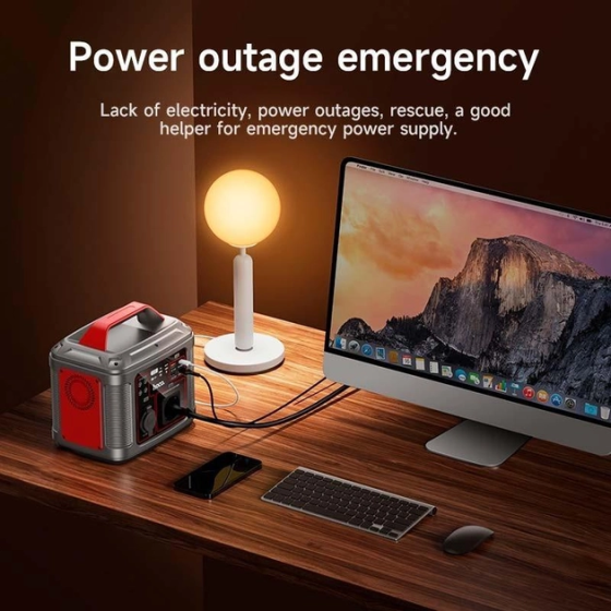 Портативная зарядная станция Hoco DB28 80000mAh (300W) Cеро-красная Винница