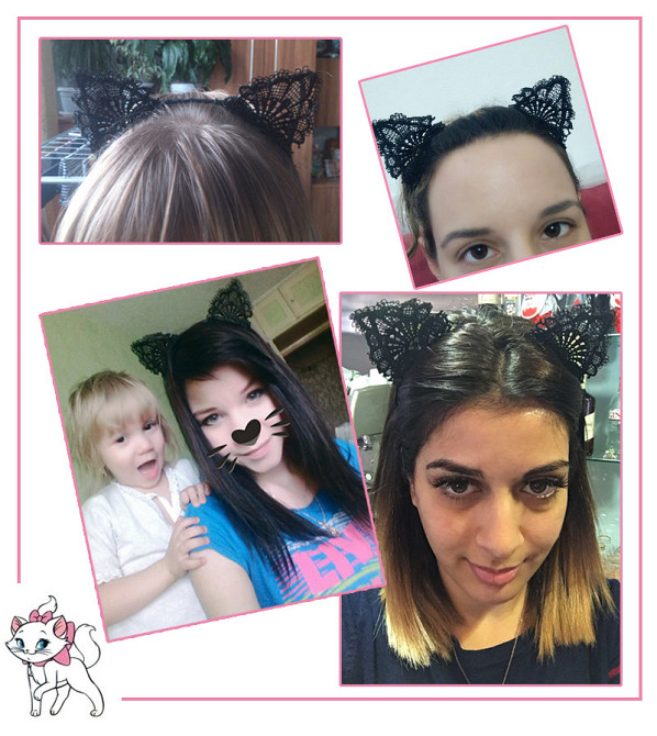 Вушко мереживні чорні Кішка Київ - фото 2