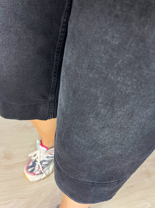 Шорти жіночі джинсові Sherocco 400 бермуди довгі з високою посадкою і манжетом чорні, чорний, 26, 26 Одеса - фото 9