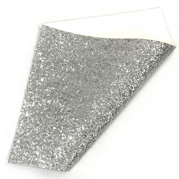 Штучна шкіра для сріблястого рукоділля з блискітками 10 листів Київ - фото 1