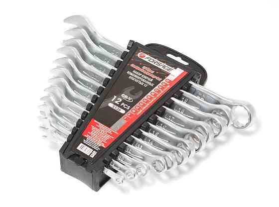 Набір ключів комбінованих відігнутих на 15град., 12пр. (6, 8, 10, 12-19, 22мм), у пластиковому трима Одеса