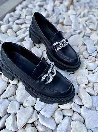 GREMMY Туфлі жіночі GREMMY 200 цепи чорні (весна-осінь, шкіра натуральна) (4384) 38р.39р.40р.41 Коломыя