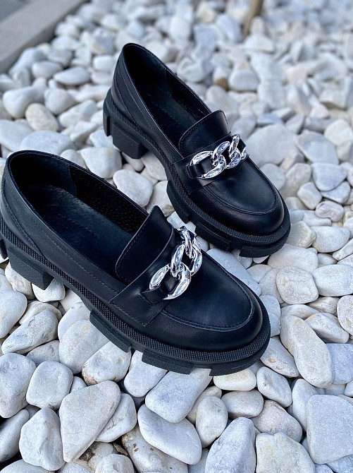GREMMY Туфлі жіночі GREMMY 200 цепи чорні (весна-осінь, шкіра натуральна) (4384) 38р.39р.40р.41 Коломыя - изображение 4