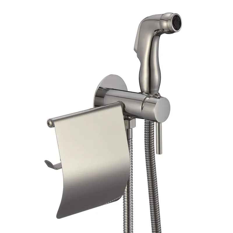 Змішувач для гігієнічного душу Zerix FTR-333-B з лійкою та паперотримачем (ZX5840) Київ - фото 1