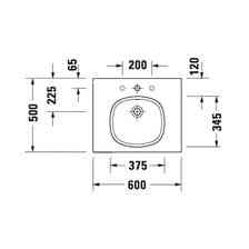 Раковина  Duravit Aurena meblowa 60x50 cm czarny połysk z powłoką HygieneGlaze Plus 238760AB00 - Napisz do nas Киев