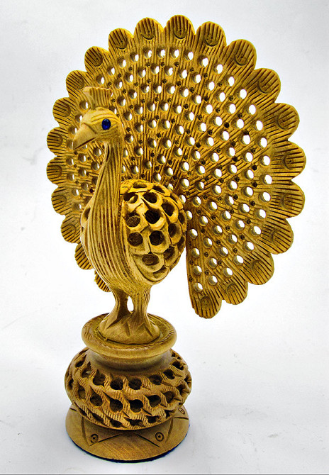 Статуетка Павич дерев'яний різьблений Київ - фото 1