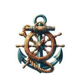 Термонаклейка для одежды Якорь Штурвал Киев