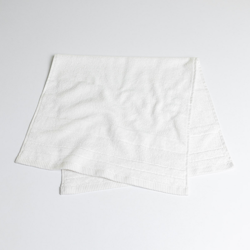 Рушник банний махровий з велюровим бордюром GM Textile 100х150см 500г/м2 (Білий) Суми - фото 5