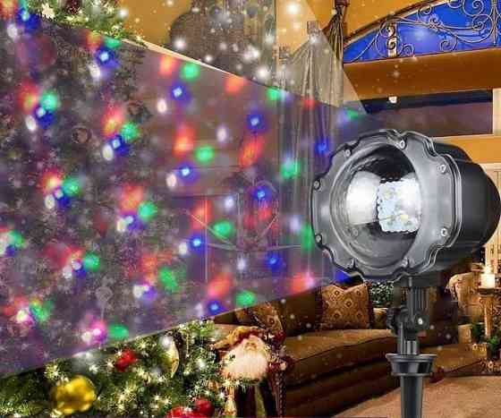 Лазер диско проектор уличный WL-809 Snow Flower Lamp (4 цвета) 1 режим Винница