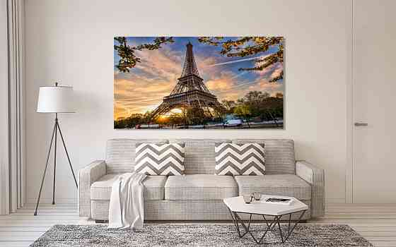 Картина холст в гостиную / спальню  Ейфелева вежа   MLP_387 90х180см Киев