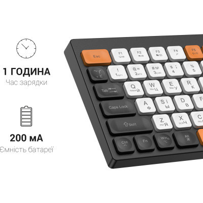 Клавіатура OfficePro SK955B Wireless/Bluetooth Black (SK955B) Вінниця - фото 3