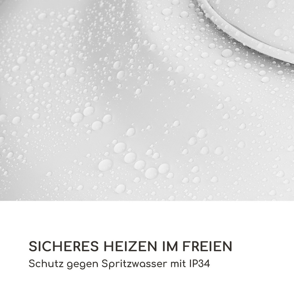 Hitzkopf інфрачервоний стельовий нагрівач галогенна нагрівальна трубка 2 рівні 750/1500 Вт білий Рівне - фото 4