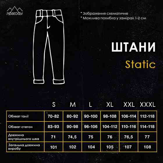 Штани карго чоловічі весняні з кишенями Піксель Pobedov Static Київ