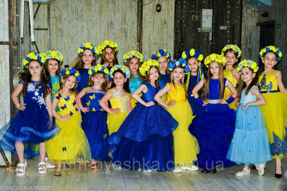 Ободок обруч з квітами "Піони великий жовто-синій" Кривий Ріг - фото 6