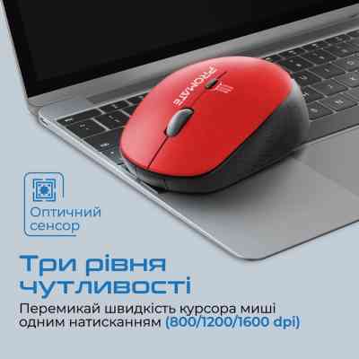 Мышка Promate Tracker Wireless Red (tracker.red) Винница