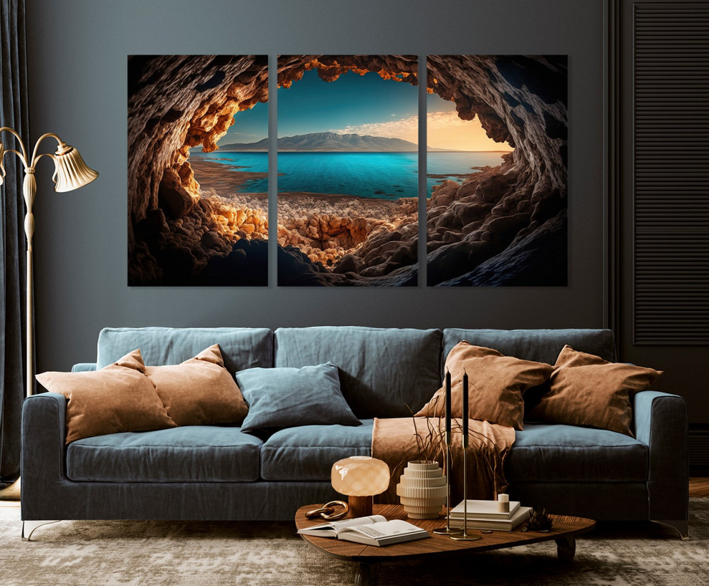 Модульная картина в гостиную / спальню   Море     ART-151_3A 70х130 см Киев - изображение 3