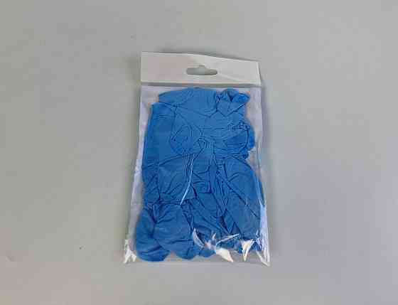 Рукавички 10 шт. Нітріл Сині М Супертруб (1 пачка) Харків