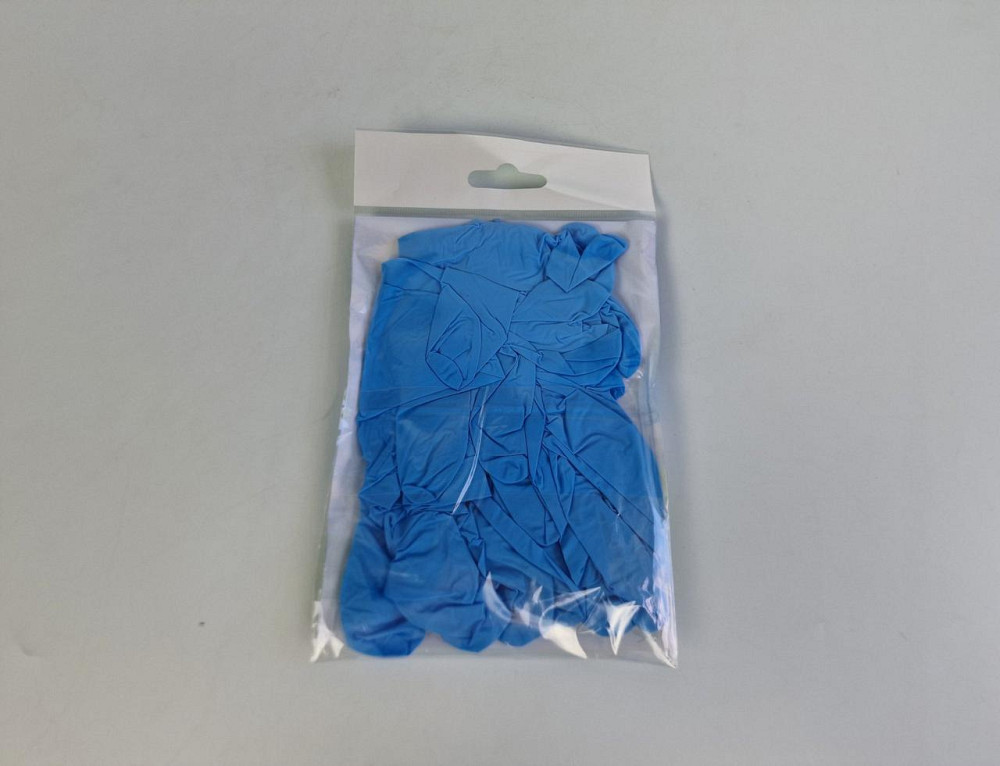 Рукавички 10 шт. Нітріл Сині М Супертруб (1 пачка) Харків - фото 2